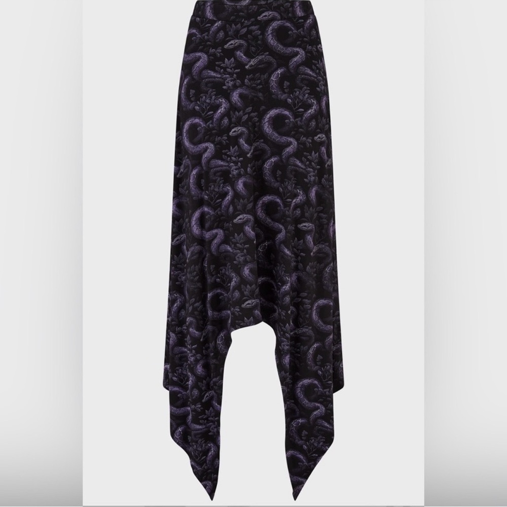 🖤💜 Killstar Blackfang Snake Skirt XL/2XL Goth Witchy Statement Maxi RARE 💜🖤 - Picture 4 of 8
